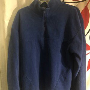 Men Comfort Zone Blue High Collar Turtleneck Pullover Sweater